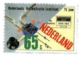 Nederlands Normalisatie-instituut postzegel 1991 Gracia Lebbink